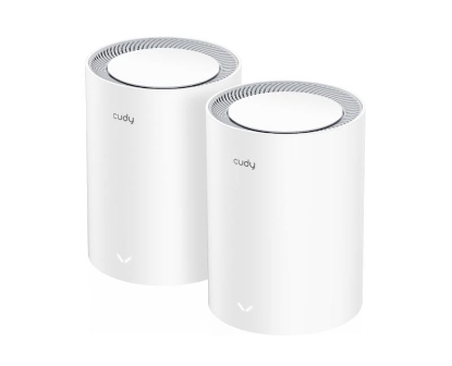 Imagine CUDY AX3000 Wi-Fi 6 Mesh 2.5G Solution 2-Pack, Dual-Band,  Chipset MT7981BA+MT7976CN+RTL8221B, 802.11ax/ac/a/b/g/n,  2402Mbps at 5GHz + 574Mbps at 2.4GHz,  2.5G WAN+GE LAN, 5 internal antennas,  MU-MIMO, DDNS, Zerotier/Wireguard/OpenVPN/IPSec/L2TP/PPTP VPN, DNS over Cloudflare/Google/Quad9, IPv6