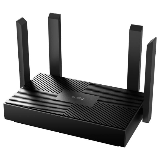 Imagine CUDY AX1500 Gigabit Dual Band Wi-Fi 6 Router, Chipset Realtek, 802.11ax/ac/a/b/g/n, 1201Mbps at 5GHz + 300Mbps at 2.4GHz, 4 x 10/100/1000Mbps Ports, WPA3, IPv6, 4 x 5dBi fixed antennas, TR069/TR098/TR111/TR181, Cudy Mesh, Cudy APP