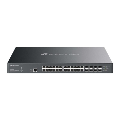 Imagine Omada 32-Port 10GE L2+ Managed Switch with 24-Port PoE++ PORT: 24× 10G RJ45 PoE++ Ports, 8× 10G SFP+ Slots, RJ45/USB Type C Console Port SPEC: 802.3bt/at/af (up to 90W/port), 770 W PoE Power, 1U 19-inch Rack- mountable Steel Case FEATURE: Integration with Omada SDN Controller, Static Routing, DHCP