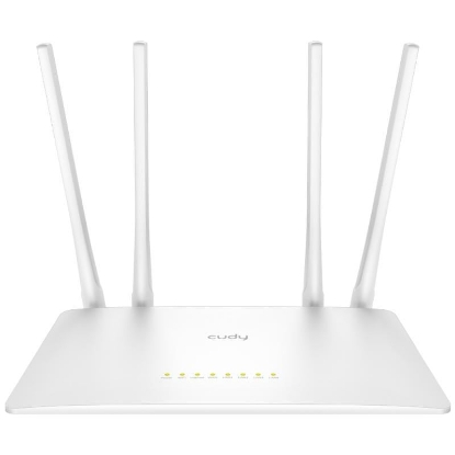 Imagine CUDY AC1200 Dual Band Wi-Fi Router, Chipset MediaTek, 802.11ac/a/b/g/n, 867Mbps at 5GHz + 300Mbps at 2.4GHz, 5 × 10/100Mbps Ports, WiFi router/AP/ Repeater/WISP Mode,4  5dBi fixed antennas, WPA3, Guest network, WPS, DDNS, VPN Client, IPv6,TR069/TR098/TR111/TR181, Cudy APP