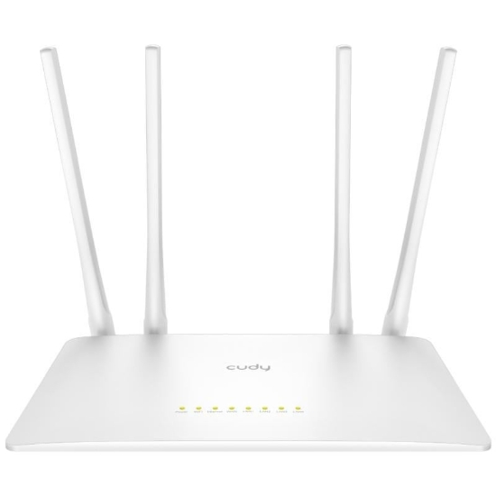 Imagine CUDY AC1200 Dual Band Wi-Fi Router, Chipset MediaTek, 802.11ac/a/b/g/n, 867Mbps at 5GHz + 300Mbps at 2.4GHz, 5 × 10/100Mbps Ports, WiFi router/AP/ Repeater/WISP Mode,4  5dBi fixed antennas, WPA3, Guest network, WPS, DDNS, VPN Client, IPv6,TR069/TR098/TR111/TR181, Cudy APP