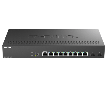 Imagine Switch D-Link DMS-1250-10SP , 8 porturi Gigabit, 2 porturi SFP+, Protocol 802.1D STP 802.1s MSTP 802.1w RSTP, rackabil