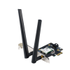 Imagine ASUS PCE-BE6500 Wifi  Bluetooth 5.4, WI-FI 7, 2.4GHz / 5GHz / 6GHz, greutate: 51.6G, 2 x Antene externe, PCI-Express x 1.