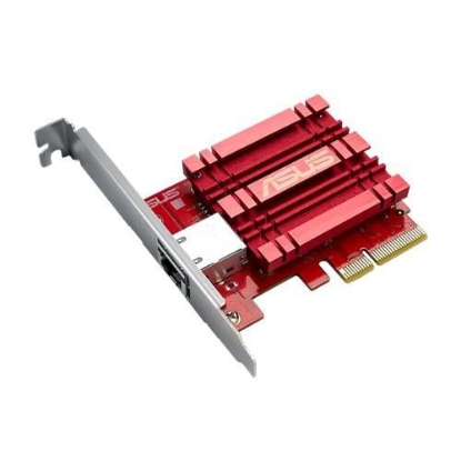 Imagine ASUS 10GBase-T PCIe Network Adapter with backward compatibility of 5/2.5/1G and 100Mbps ; RJ45 port and built-in QoS.
