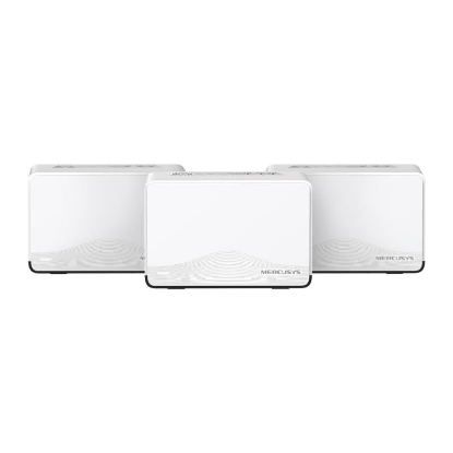 Imagine BE3600 Whole Home Mesh Wi-Fi 7 System SPEED: 688 Mbps at 2.4 GHz + 2880 Mbps at 5 GHz SPEC: Internal Antennas, 1× 2.5 Gbps Port (WAN/LAN auto-sensing), 2× Gigabit Ports (WAN/LAN auto-sensing), MLO, 4096-QAM, OFDMA, EHT160 on 5GHz FEATURE: MERCUSYS APP, Router/AP Mode, One Unified Network, Seamless