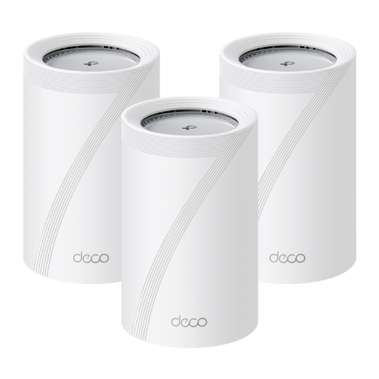 Imagine BE11000 Whole Home Mesh Wi-Fi 7 System(Tri-Band) SPEED: 688 Mbps at 2.4 GHz + 4324 Mbps at 5 GHz + 5765 Mbps at 6 GHz SPEC: Internal Antennas, 2 × 5 Gigabit Ports + 1 × 2.5 Gigabit Port (WAN/LAN auto-sensing), 1× USB Port, 240MHz for 5 GHz and 320MHz for 6 GHz, 6-Stream FEATURE: Deco App, Router/AP