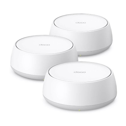 Imagine BE3600 Whole Home Mesh Wi-Fi 7 System SPEED: 688 Mbps at 2.4 GHz + 2882 Mbps at 5 GHz SPEC: Internal Antennas, 2 × 1 Gigabit Ports (WAN/LAN auto-sensing), 160MHz for 5 GHz, 4-Stream FEATURE: Deco App, Router/AP Mode, IPv6, IPTV, HomeShield (Parental Controls, Antivirus, QoS, Reports), AI Mesh