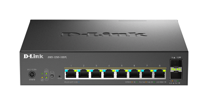 Imagine Switch D-Link DMS-1250-10SPL, 8 porturi Gigabit, 2 porturi SFP+, Protocol 802.3bt+802.3af/at, rackabil