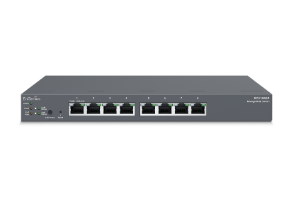 Imagine EnGenius Managed / stand-alone Desktop 8-port 55W GbE  Switch (PoE) 8-port GbE PoE.af 55W L2+ DT Cloud Management Switch