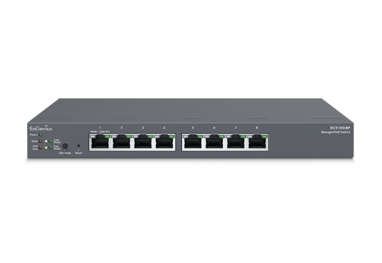 Imagine EnGenius Managed / stand-alone Desktop 8-port 55W GbE  Switch (PoE) 8-port GbE PoE.af 55W L2+ DT Cloud Management Switch