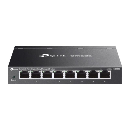 Imagine Omada 8-Port Gigabit Easy Managed Switch PORT: 8× Gigabit RJ45 Ports SPEC: Desktop Steel Case and Fanless FEATURE: Integration with Omada SDN Controller and Omada Cloud Essentials, Flow Control, Loopback Detection, Port Isolation, Port Mirroring, LAG, VLAN, IGMP Snooping, QoS, Storm Control
