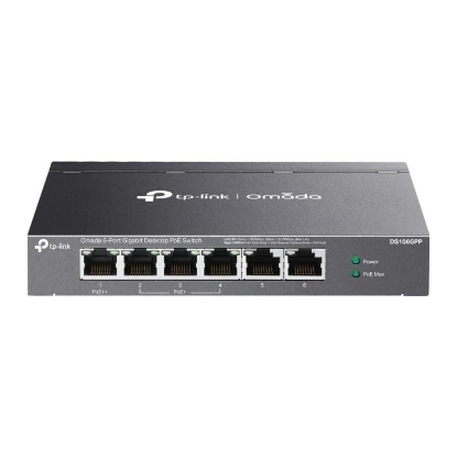 Imagine Omada 6-Port Gigabit Desktop Switch with 3-Port PoE+ and 1-Port PoE++ PORT: 1× Gigabit PoE++ Port, 3× Gigabit PoE+ Ports, 2x Gigabit Non-PoE Ports SPEC: 802.3af/at/bt type3, 64 W PoE Power,  Desktop Steel Case FEATURE: Extend Mode for 250m PoE Transmitting for Port1-2, PoE Auto Recovery for Port1-4