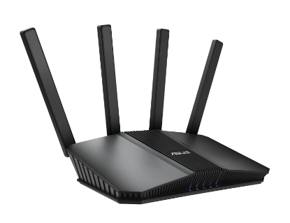 Imagine Router Asus Dual-Band RT-BE58U, WIFI-7, Standarde wireless: IEEE 802.11a, IEEE 802.11b, IEEE 802.11g, WiFi 4 (802.11n), WiFi 5 (802.11ac), WiFi 6 (802.11ax), WiFi 7 (802.11be), IPv4, IPv6, Segment Produs: BE6800, Viteza wireless: 688+2882 Mbps, 4 x antene externe, Procesor: 2.6GHz quad-core