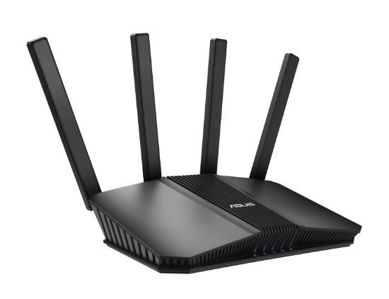 Imagine Router Asus Dual-Band RT-BE58U, WIFI-7, Standarde wireless: IEEE 802.11a, IEEE 802.11b, IEEE 802.11g, WiFi 4 (802.11n), WiFi 5 (802.11ac), WiFi 6 (802.11ax), WiFi 7 (802.11be), IPv4, IPv6, Segment Produs: BE6800, Viteza wireless: 688+2882 Mbps, 4 x antene externe, Procesor: 2.6GHz quad-core
