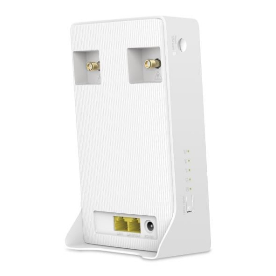 Imagine MERCUSYS AC1200 Wireless Dual Band 4G LTE Router MB130-4G, sTANDARDE WIRELESS: IEEE 802.11ac/a/b/g/n, Dual-Band, Viteza wireless: 867 Mbps at 5 GHz, 300 Mbps at 2.4 GHz, Dimensiuni: 95×61.05×165.97 mm, interfata: 1 × 10/100Mbps LAN/WAN Port, 1× 10/100Mbps LAN Port, 2× 4G/3G External Antenna Ports