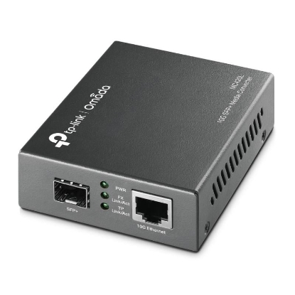 Imagine Omada 10G Multi-Gigabit RJ45 to 10G SFP+ Slot Supporting MiniGBIC Modules PORT: 1× 10G SFP+ Slot, 1× 10G Multi-Gigabit RJ45 Port (Auto MDI/MDIX) SPEC: Chassis MC1400 Rack-mountable