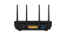 Imagine ASUS AX5400 Dual-band Wi-FI 6 Router RT-AX5400,Standarde wireless: IEEE 802.11a, IEEE 802.11b, IEEE 802.11g, WiFi 4 (802.11n), WiFi 5 (802.11ac), WiFi 6 (802.11ax), Procesor: 1.5 GHz tri-core, Memorie: 256 MB Flash, 512 MB RAM, 574+4804 Mbps, 4 x antene externe, Interfata: RJ45 for Gigabits BaseT