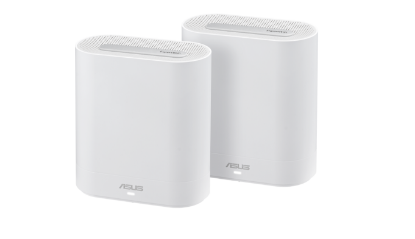 Imagine ASUS ExpertWiFi EBM68 (2PK) AX7800 Tri-Band WiFi 6 Mesh WiFi System, suitable for all businesses, supports up to 5 SSIDs, customized guest portal, 2.5 Gbps port, enterprise-grade network security and easy management ASUS ExpertWiFi app