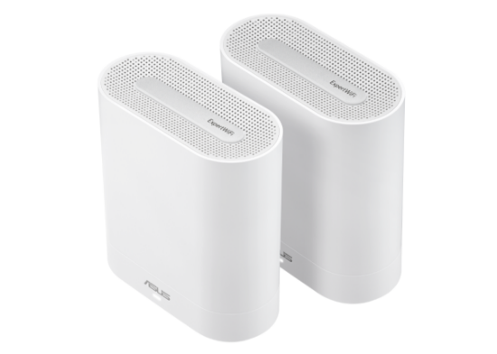 Imagine ASUS ExpertWiFi EBM68 (2PK) AX7800 Tri-Band WiFi 6 Mesh WiFi System, suitable for all businesses, supports up to 5 SSIDs, customized guest portal, 2.5 Gbps port, enterprise-grade network security and easy management ASUS ExpertWiFi app