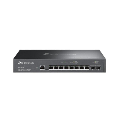 Imagine Switch TP-Link SG3210X-M2, 8 x porturi RJ 45, 2 x SFP+, viteza LAN 100/1000/2500 MBps, Layer L2+, capacitate 80 Gbps, dimensiuni 294 × 180 × 44 mm