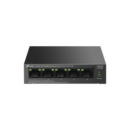 Imagine "5-Port 10/100 Mbps Desktop Switch with 4-Port PoE PORT: 4× 10/100 Mbps PoE Ports, 1× 10/100 Mbps Non-PoE Port SPEC: 802.3af, 41 W PoE Power, Desktop Steel Case FEATURE: Extend Mode for 250m PoE Transmitting, PoE Auto Recovery, Plug and Play"