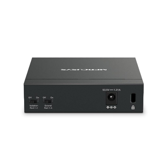Imagine MERCUSYS DESKTOP SWITCH 5PORT MS105GP POE, Interfata: 5 x 5× 10/100/1000 Mbps RJ45 ports, 4 x POE, PoE Power Budget: 65 W, Standarde si protocoale: IEEE 802.3x Flow Control, dimensiuni: 99.8*98*25mm,