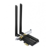Imagine Adaptor wireless TP-Link, ARCHER TX50E, AX3000, Wi-Fi 6 Bluetooth 5.0 PCIe, 2X High-Gain Dual Band Antennas, Wireless Standard: IEEE 802.11ax/ac/n/a 5 GHz, IEEE 802.11ax/n/g/b 2.4 GHz, 5 GHz : 27dBm(FCC), 2.4 GHz : 26dBm(FCC).