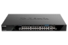 Imagine Switch D-Link DGS-1520-28MP, 28 porturi Gigabit,24 x 10/100/1000Base-T, 2 x 10GBase-T, 2 x 10G SFP+, Switching Capacity: 128 Gbps, Maximum Forwarding Rate: 104.16 Mbps, POE budget: 370W, L3 Managed.