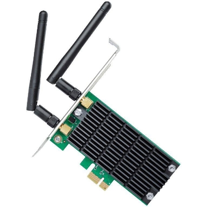 Imagine Adaptor wireless TP-Link, AC1200 Dual-band, 867/300Mbps,PCI-E, 2 antene detasabile, standarde wireless: IEEE 802.11ac/n/a 5 GHz, IEEE 802.11n/g/b 2.4 GHz, Low-Profile Bracket.