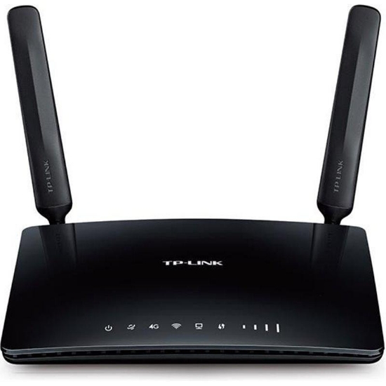 Imagine Router Wireless TP-Link ARCHER MR200, 1xLAN/WAN 10/100, 3xLAN10/100 ,3antene WiFi interne, 2 antene 4G LTE externe, 1 SIM card slot,dual-bandAC750 (300/433Mbps), 3G/4G, Buton Wireless/Power/LedON/OFF ,butonWPS/Reset