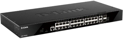 Imagine Switch D-Link DGS-1520-28, 28 porturi Gigabit,24 x 10/100/1000Base-T, 2 x 10GBase-T, 2 x 10G SFP+, Switching Capacity: 128 Gbps, Maximum Forwarding Rate: 95.24 Mbps, Maximum Power Consumption: 30.4 W