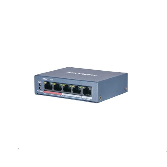 Imagine Switch Hikvision DS-3E0105P-E/M(B), 4-port, PoE