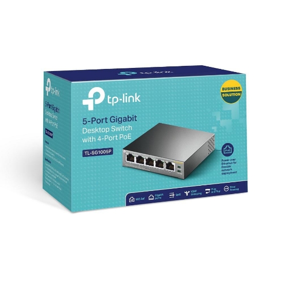 Imagine Switch TP-LINK TL-SG1005P, 5 port, 10/100/1000 Mbps