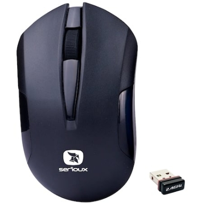 Imagine Mouse Wireless Nou Serioux Drago 300, USB, Negru