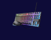 Imagine Kit Trust Wireless GXT 798 2-in-1, tastatura mecanica, interfata USB, material ABS, mouse optic, rezolutie maxima 6400 DPI, 6 butoane, negru