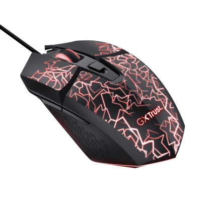Imagine Mouse cu fir Trust GXT 113 Felox, rezolutie maxima 6400 DPI, iluminare, negru