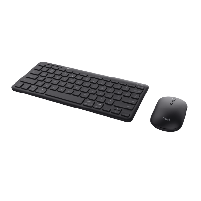 Imagine Trust Kit Wireless keyboard+mouse Lyra, mouse optic, rezolutie maxima 1200 DPI, conectivitate wireless, intefata USB-C, USB-A, negru
