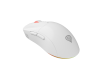 Imagine Mouse gaming wireless Gensesis Zircon XIII, senzor optic Pixart PAW3395, interfata USB, rezolutie maxima 26000 DPI, numar butoane 7, switch mecanic Huano Silent, Kailh 4.0, Kailh 8.0, iluminare RGB, alb