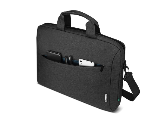 Imagine Geanta laptop Lenovo Topload T210 (ECO), 16", Negru, Functii: Rezistenta la apa, Tip inchidere: Fermoar, Material: Poliester, Dimendiuni (Lungime x Inaltime x Adancime): 390mm x 55mm x 275mm, Greutate: 0.456 Kg