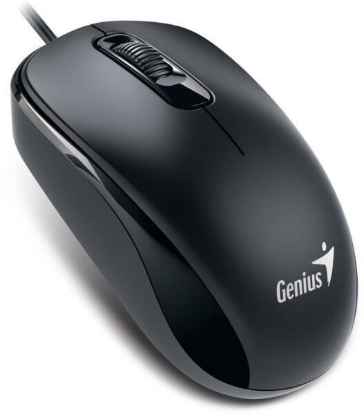 Imagine Mouse Genius DX-110, PC sau NB, cu fir, USB-C, optic, 1200 dpi, butoane/scroll 3/1, cablu 1.5m, negru