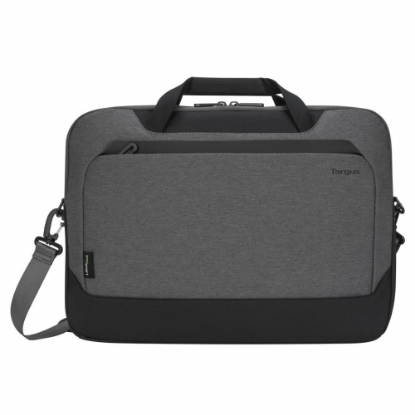 Imagine Geanta laptop slim Targus Cypress, EcoSmart, pentru laptopuri de 15.6" sau mai mici, material ECO 300, dimensiuni: 42 x 4.5 x 35 cm, dimensiune compartiment laptop: 38.7 x 26.5 x 2.5 cm, greutate 0.76 kg, gri
