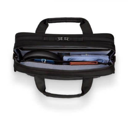 Imagine DELL ECOLOOP PRO CLASSIC BRIEFCASE 14", Colour: Black, Notebook Compatibility: Fits most laptops with screen sizes up to 14"(max laptop dimension: 340 x 240 x 20 mm)", Features: Exterior main fabric is made with 100% OceanCycle Certified™ recycled ocean-bound plastic, Made with solution-dyeing