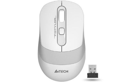 Imagine Mouse wireless A4tech, optic, rezolutie 2000 DPI, dimensiuni 108 x 64 x 35 mm, greutate 67 g, alb