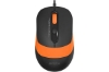 Imagine Mouse A4tech cu fir, interfata USB, rezolutie 1600 DPI, dimensiuni 108 x 64 x 35 mm, negru/portocaliu