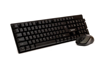 Imagine KIT Tastatura si Mouse Spacer SPDS-1100 fara fir, USB, tastatura wireless + mouse wireless, black, „SPDS-1100”