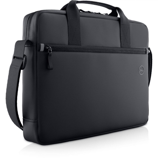 Imagine Dell Essential Briefcase 16" CC3624, Colour: Black, Notebook Compatibility:Fits most laptops with screen sizes up to 16" (max laptop dimension: 360 x 255 x 25 mm), Features:Made with solution-dyeing process for polyester that can generate up to 97% less greenhouse gas emissions, water impact and