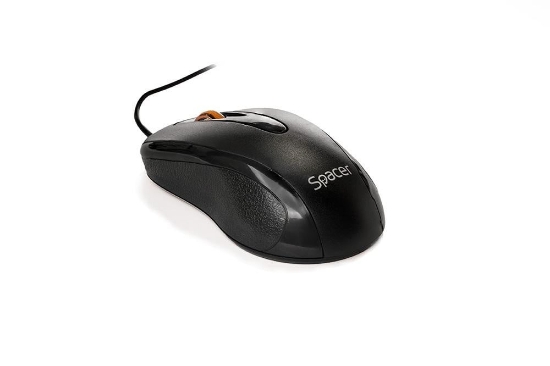 Imagine KIT Tastatura si Mouse Spacer SPDS-S6201 cu fir, USB, tastatura „SPKB- S62" + mouse optic „SPMO-F01", black, „SPDS-S6201”