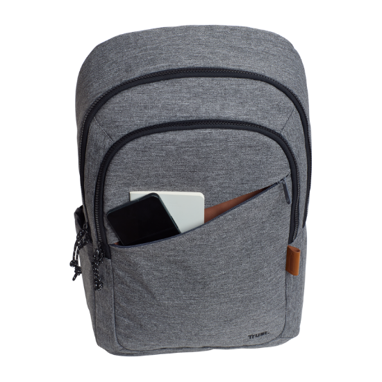 Imagine Rucsac laptop Trust Avana pentru laptop-uri cu diagonala de 16", material POM, RPET Polyester, RPET twill polyester, volum 20 L, gri