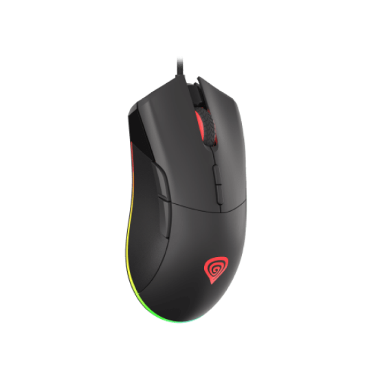 Imagine Mouse gaming cu fir Gensesis Krypton 290, senzor optic, interfata USB, rezolutie maxima 6400 DPI, numar butoane 7, iluminare RGB, maximum frame rate 6 000 FPS, negru