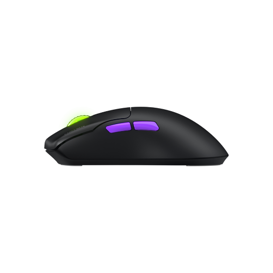 Imagine Mouse gaming wireless Hator Pulsar 3 ULTRA 8K+4K, polling rate pana la 8000Hz, senzor Optical PixArt PAW 3950, rezolutie maxima 30000 DPI, switch HATOR® Optical 100M, side switch Kailh 3M, durata de viata baterie in wireless mode pana la 180 de ore, negru